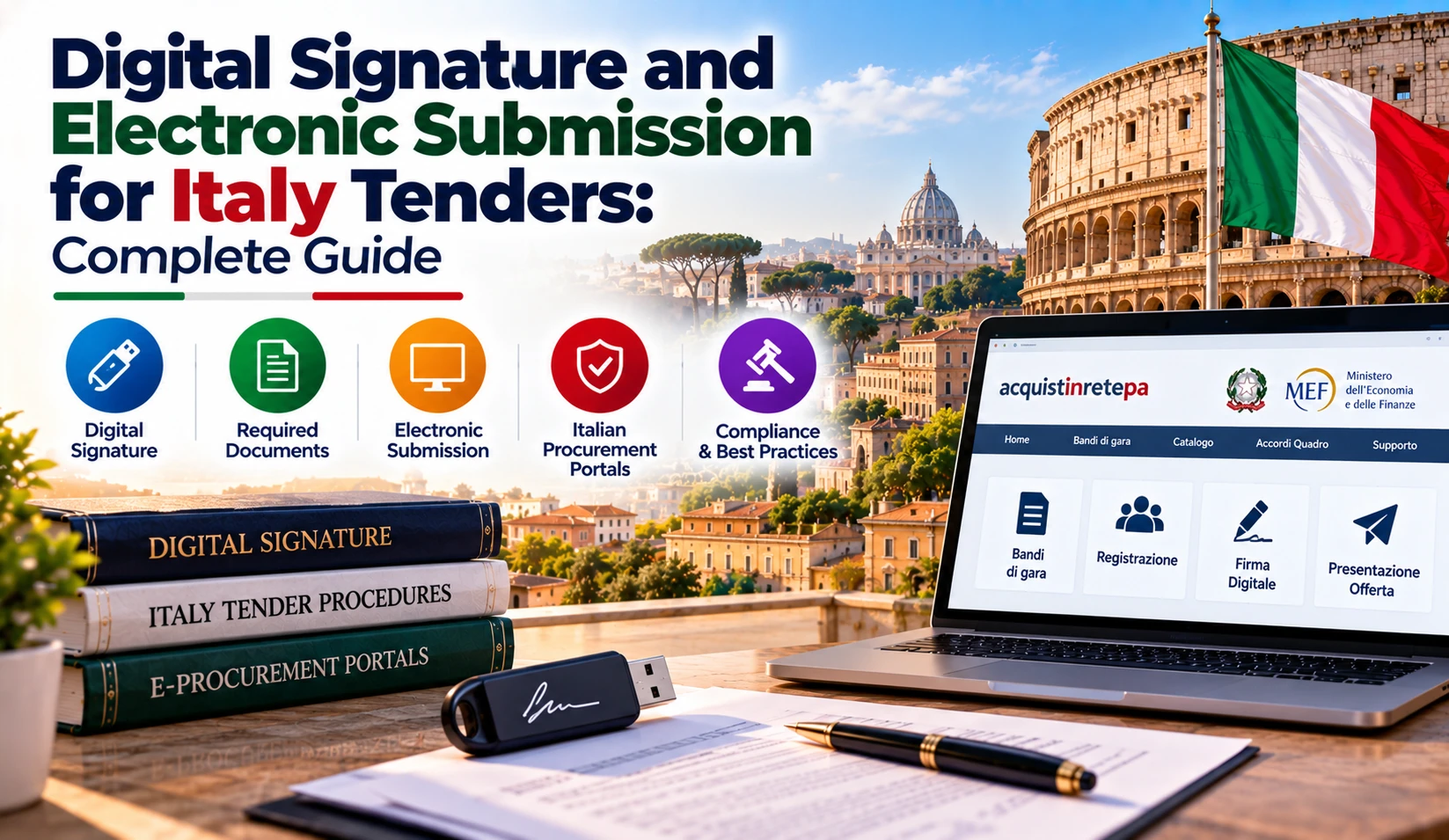 Digital Signature and Electronic Submission for Italy Tenders: Complete Guide