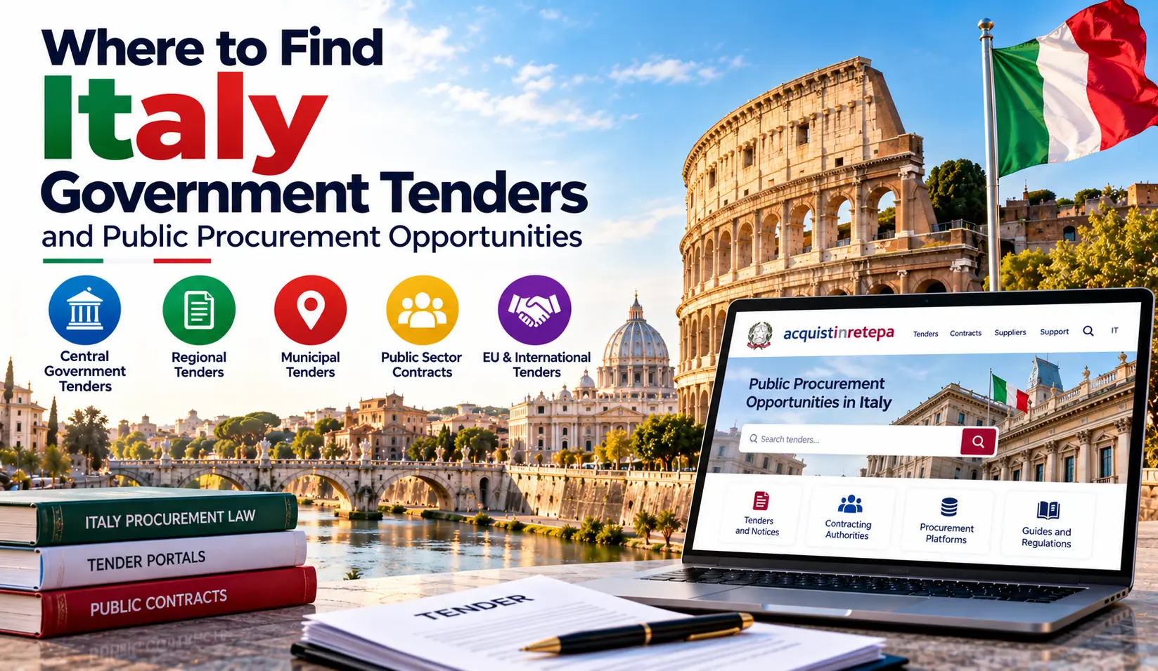 Where to Find Italy Government Tenders and Public Procurement Opportunities