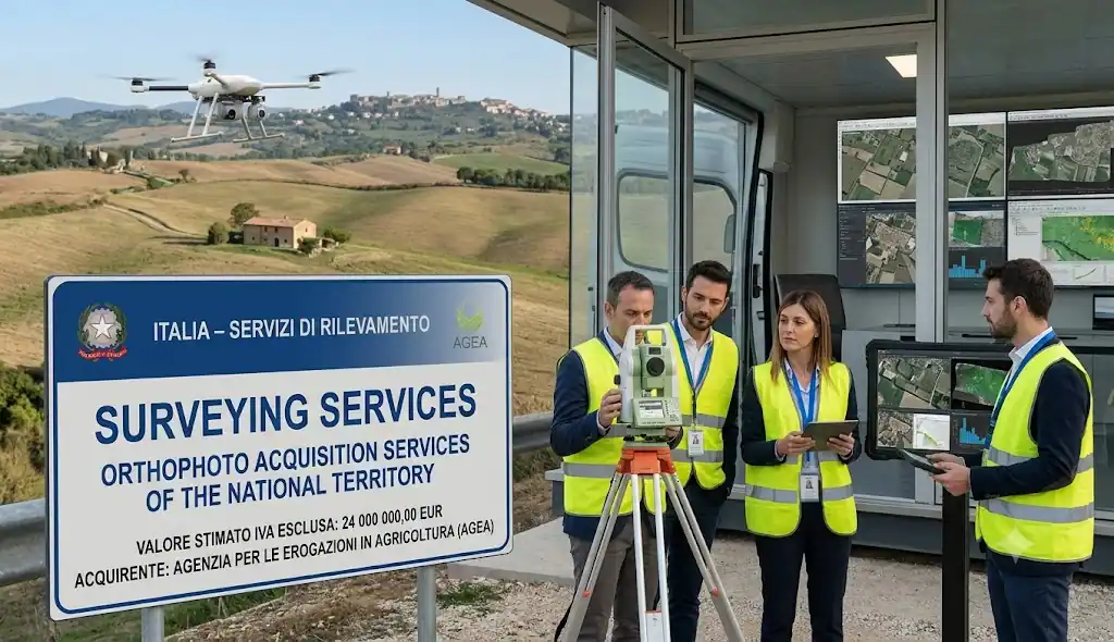 Italy's Farm Subsidy Agency Hires a Satellite and Aerial Photography Consortium to Photograph the Entire Country
