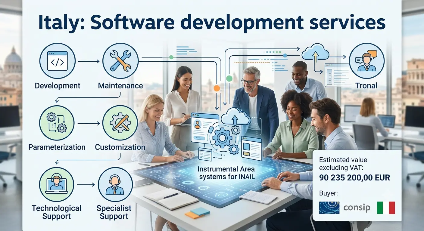 Italy's Workplace Injury Insurer Spreads a EUR 90.2 Million Software Framework Across Three Corporate Consortia