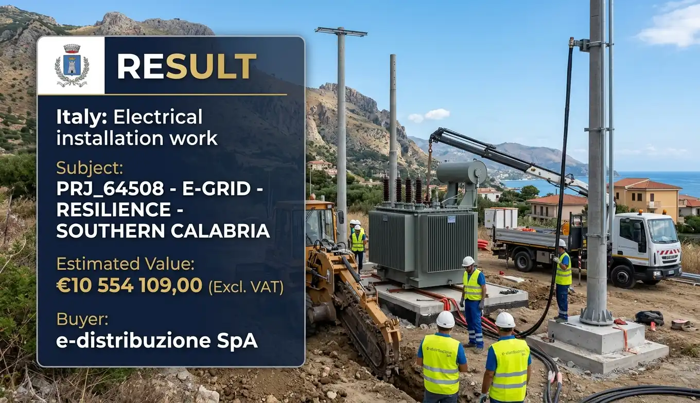 So.I.Ge.A. Secures 10.5 Million Euro Electrical Resilience Contract for Southern Italy Grid