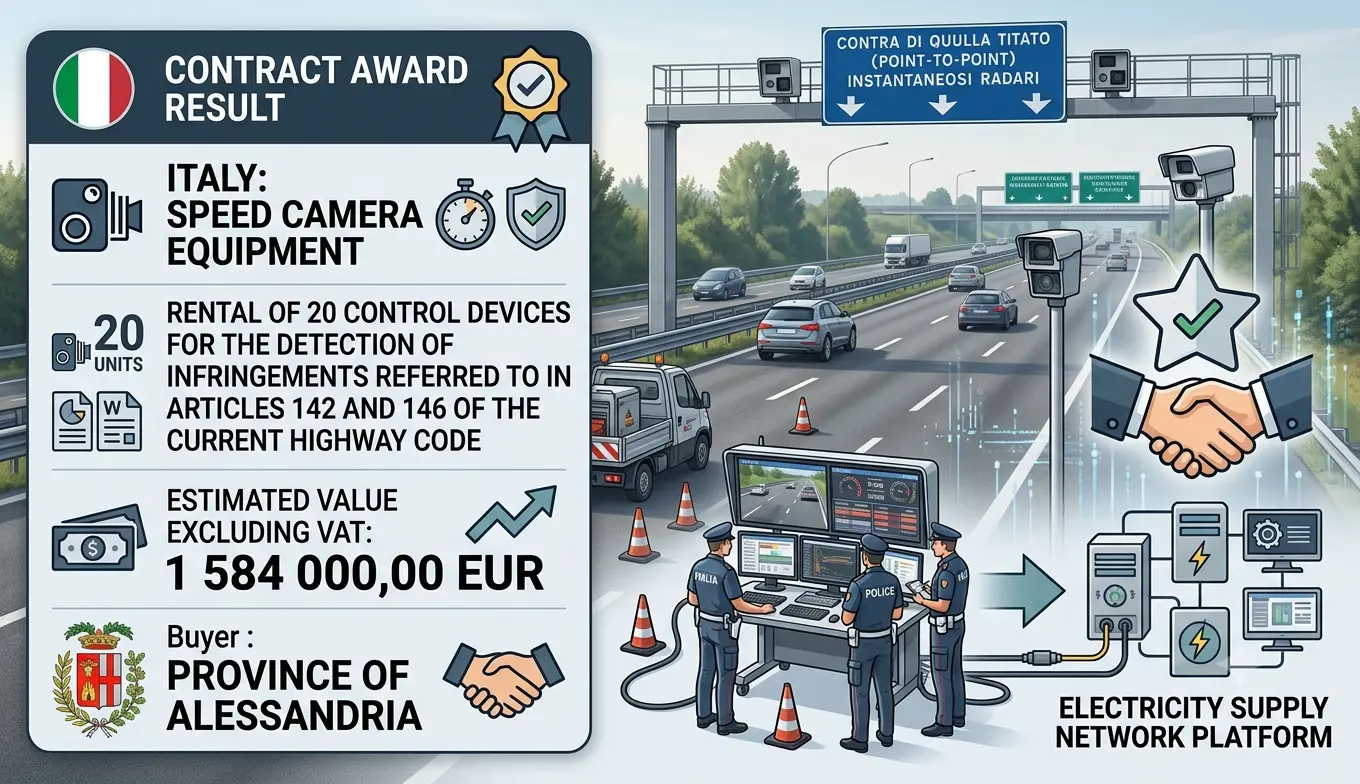 Alessandria Rents Twenty Automated Speed Cameras in a Quality First Tender