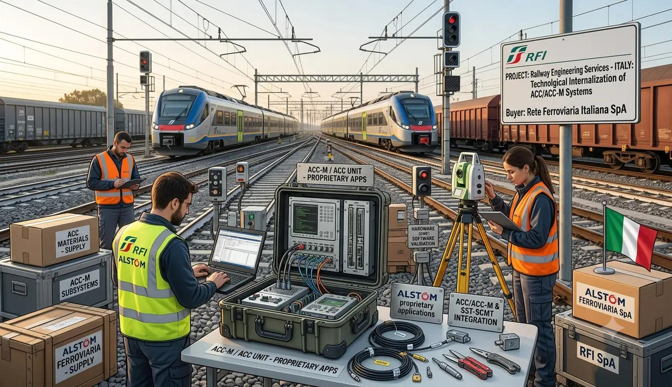Italy's Rail Network Hands Alstom a EUR 14.9 Million Framework to Bring Signalling Technology In-House