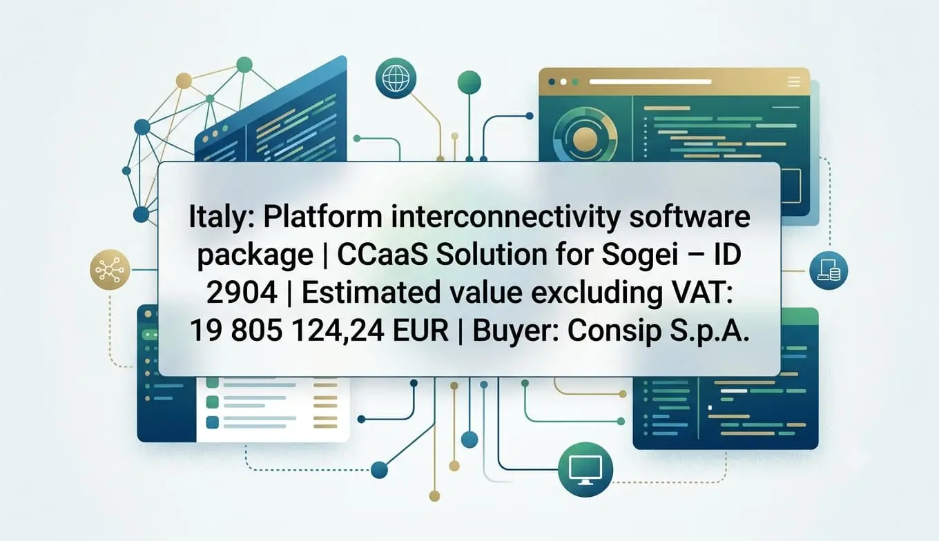 Sogei Turns to a Telecom-led Consortium for Its Cloud Contact Centre in a EUR 11 Million Award